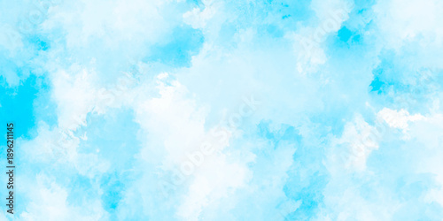 Abstract grunge sky blue soft painted watercolor paint splash. inspiring views of fluffy clouds blue sky background. cloudy blue sky various natural clouds and smoke. morning cloud in the sky.