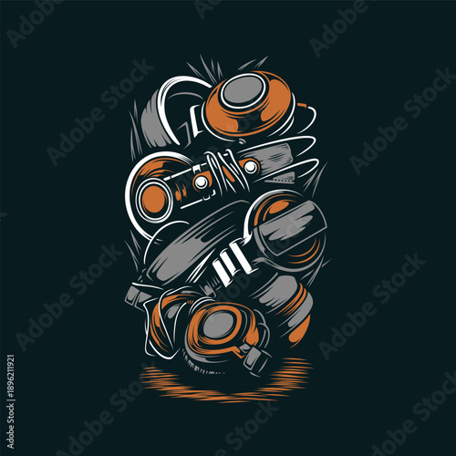 American Football Player Action Graphic