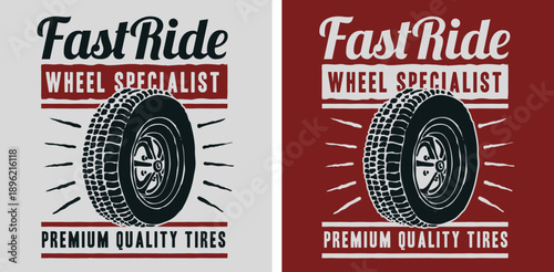 Ride Fast Wheel Specialist Vintage Graphic