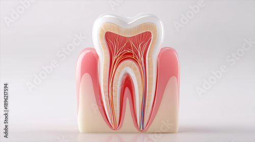Dental Health Concept with 3D Tooth Illustration