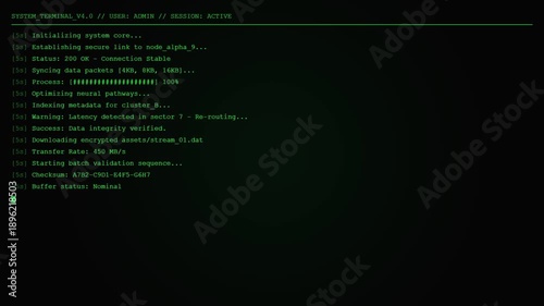 Wallpaper Mural Abstract green technology digital background with glowing elements. Torontodigital.ca