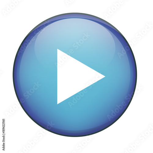 Free Download Play triangle symbol. Start media icon. Video player Vector button. Blue glossy round. - GFXLoad