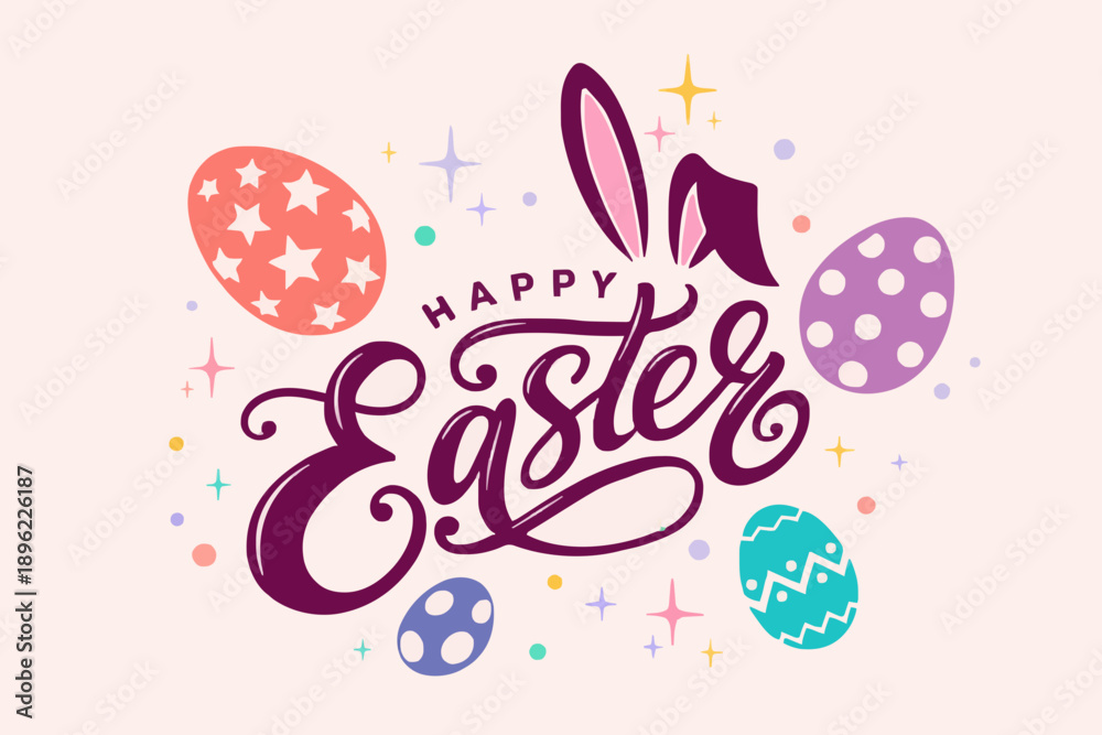 Obraz premium Happy Easter Day Design