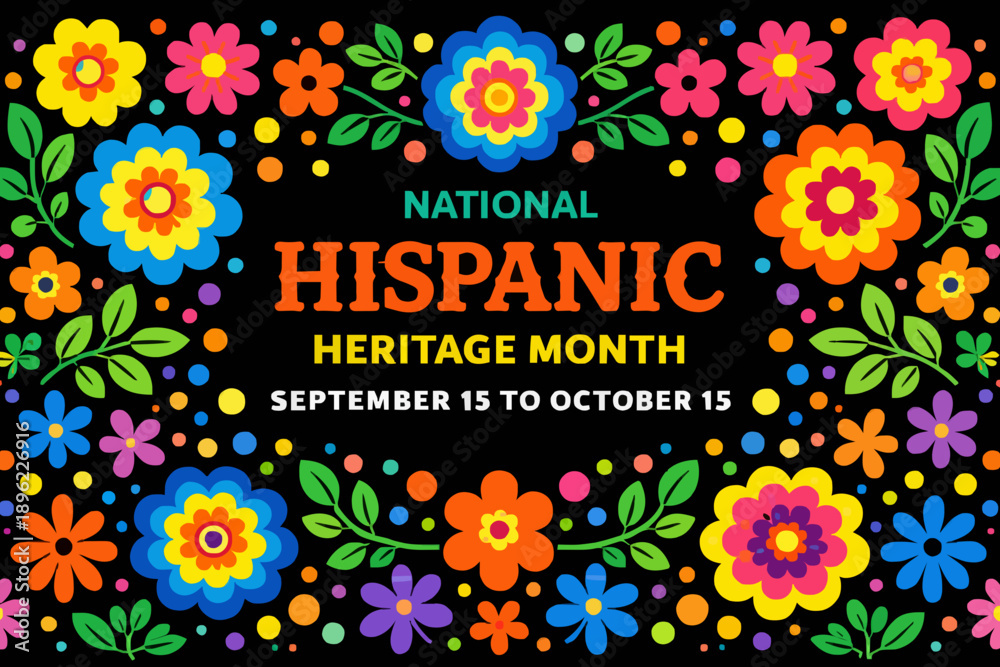 Fototapeta premium Floral Heritage Month Design