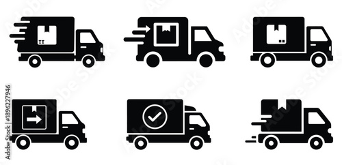 Fast delivery service icon collection for logistics, ecommerce and apps