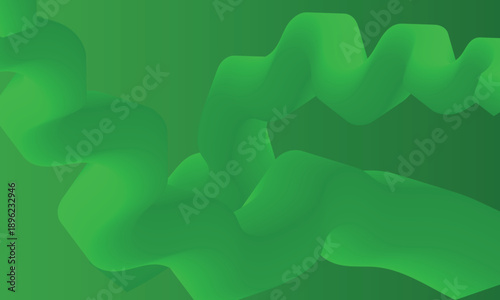 Solid green background with a subtle gradient and white shape