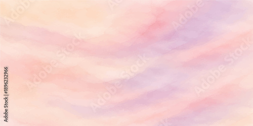Soft blue and pink abstract watercolor background vector illustration with a blurred pastel sky and cloudy texture for a bright nature-inspired wallpaper design