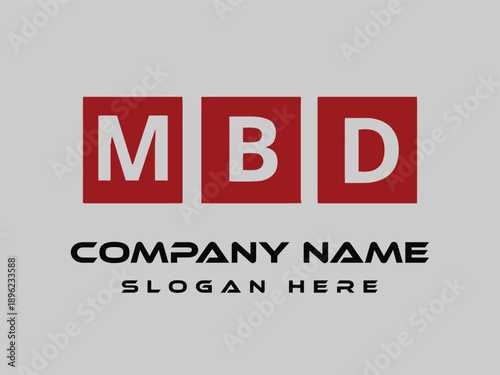  Initial Monogram Letter MBD Logo Design Vector Template,MBD Letter Logo Design