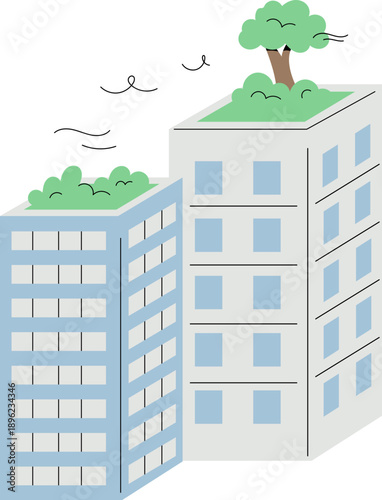 Vector Illustration of a City