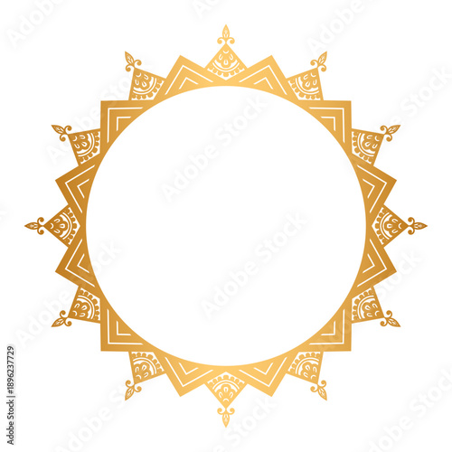 Golden circle frame border