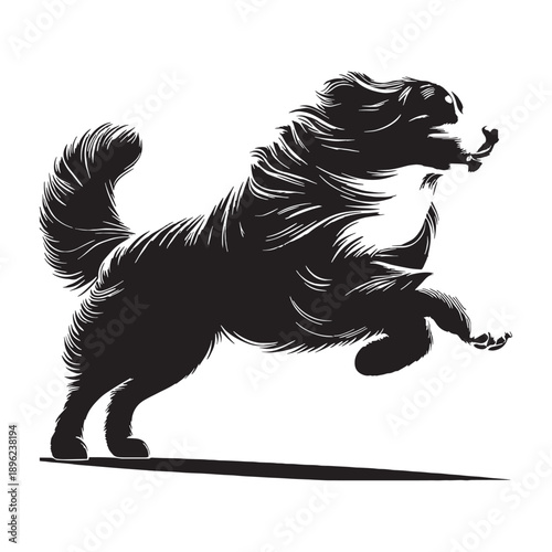 Bernese Mountain Dog Gentle Giant of the Swiss Alps,Bernese Mountain Dog Vector Silhouette ,Strong, Loyal, and Friendly Working Breed
,Bernese Mountain Dog Illustration.