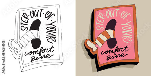 Trendy hand drawn doodle lettering quote, lettering sticker. Lettering for t-shirt design, mug print, bag print, clothes fashion. 100% hand drawn vector image.
