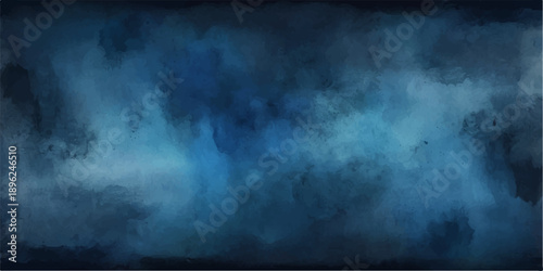 Dark blue grunge cloud background with moody stormy atmosphere