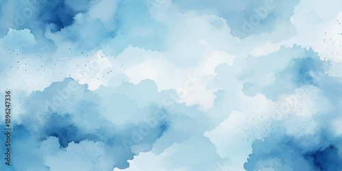 Blue sky with soft white clouds background