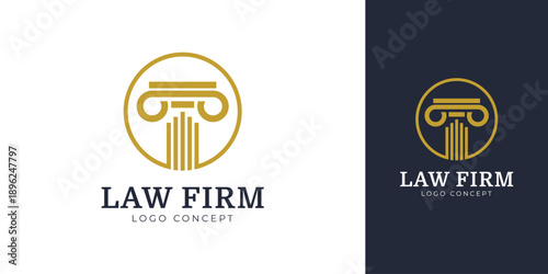 Law Firm Logo with Creative Concept Idea Vector Design