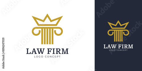Law Firm Logo with Creative Concept Idea Vector Design