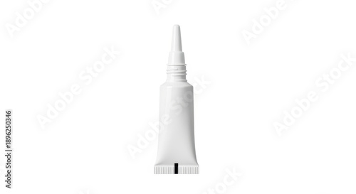 White Tube of Adhesive Caulk with Hole and Nozzle