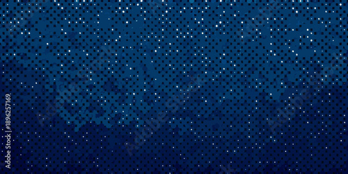 Dark blue dotted background with a gradient effect and subtle light scattering