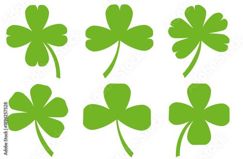 Clover leaf illustration in flat style. Clover leaf vector design symbolizes trust, hope, love, and good luck.	