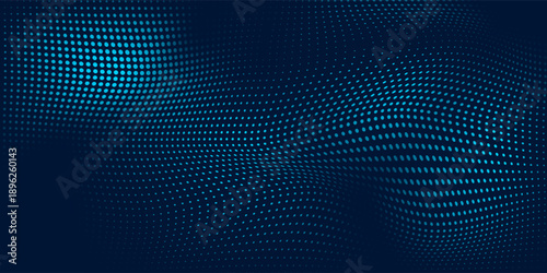 Halftone dots pop art with mesh presentation design