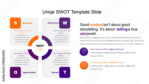 Best Unique SWOT Analysis Template Slide