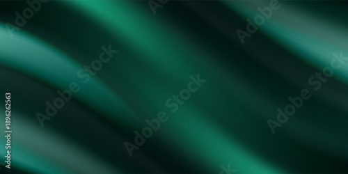 Dark teal emerald green silk satin. Shiny smooth fabric. Soft folds. Luxury background with space for design. web banner. Flat lay, top view table. Birthday, Christmas, Valentine, New year.