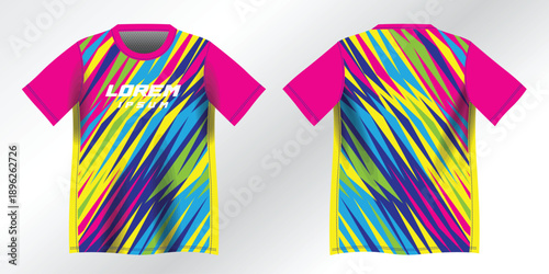 abstract colorful background pattern for sport jersey design mockup