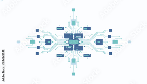 Abstract futuristic network connection technology concept.