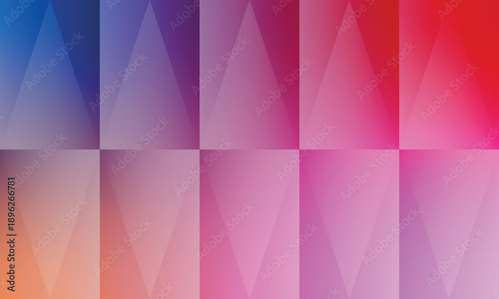Fototapeta premium Abstract Geometric Background with Triangular Patterns and Vibrant Multi-Color Gradient. Creative modern background. Clean minimalist geometric graphic. Wallpaper design. Vector