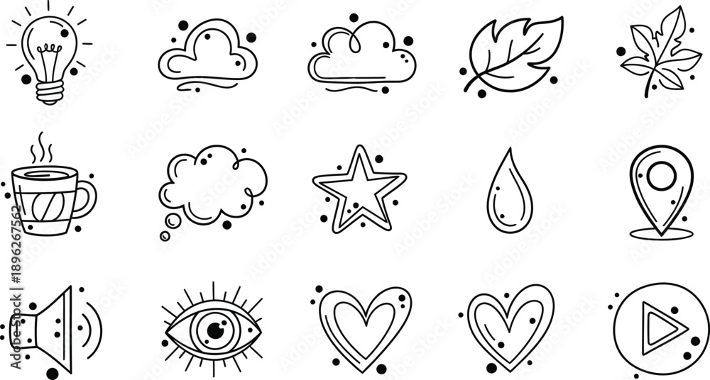 Obraz premium Doodle Icons for Creative Concepts - Lighthearted