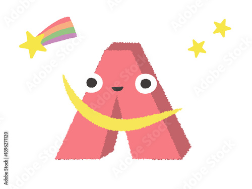 プリント用　手書きアルファベット　A