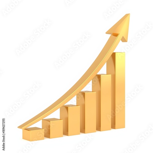 business graph and arrow