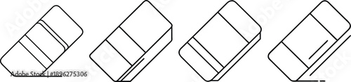 A collection of four diamond shapes with internal diagonal lines and varying sizes