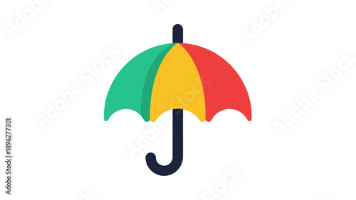 Colorful Umbrella Protection Icon