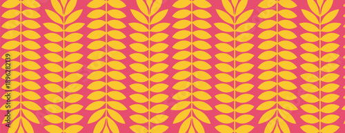 Modern seamless leaves pattern vector for fibers and textiles, abstract repeat pattern ideal for fabric printing, wallpaper background, and versatile surface design