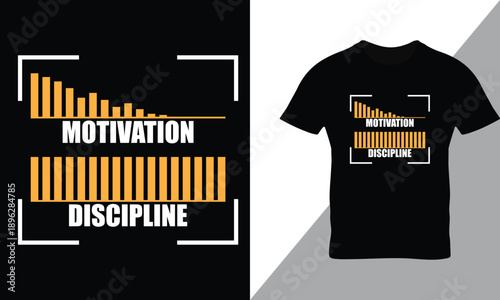 Modern typography t-shirt design motivation vs discipline lettering t-shirt design for print