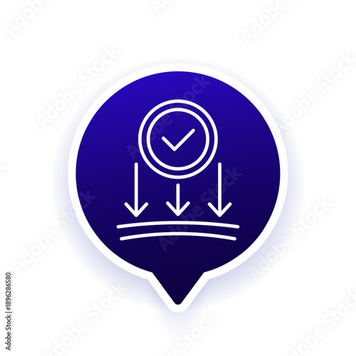 pressure resistance icon, shock resistant line design