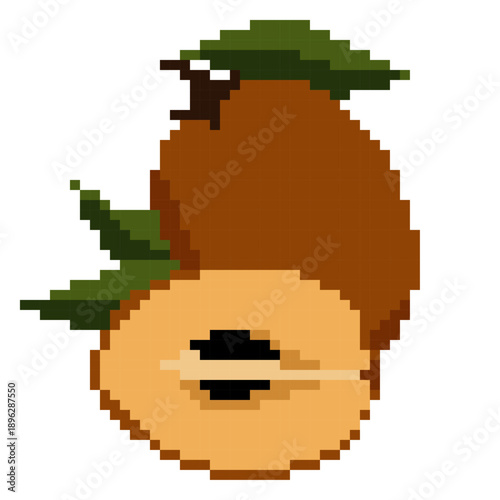 Pixel Art Sapodilla - Pixel Art Sample