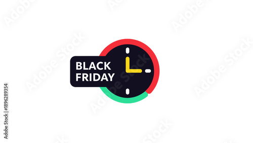 Black Friday Clock Icon Vector Illustration Free Download Black Friday Clock Icon Vector Illustration - GFXLoad