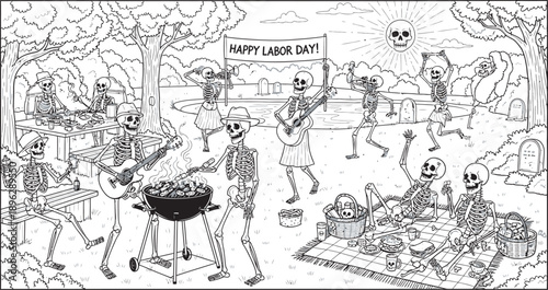 Labor day celebration with workers and family honoring hard work and dedication