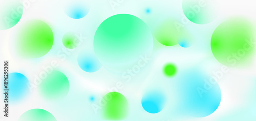 Abstract digital illustration featuring soft, blurred gradient circles in green and blue hues on a light background. Ideal for web design, presentations, and creative projects. High resolution, minima