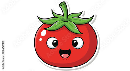 Cute cartoon tomato character
