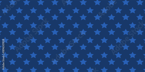 blue stars background seamless pattern