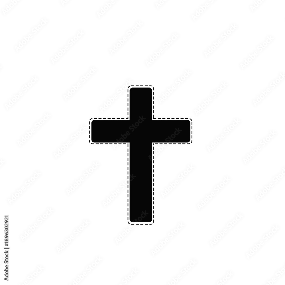 Obraz premium Religious Cross Symbol Icons Set, Vector Illustration on Transparent Background, Christian cross Symbol icons set png