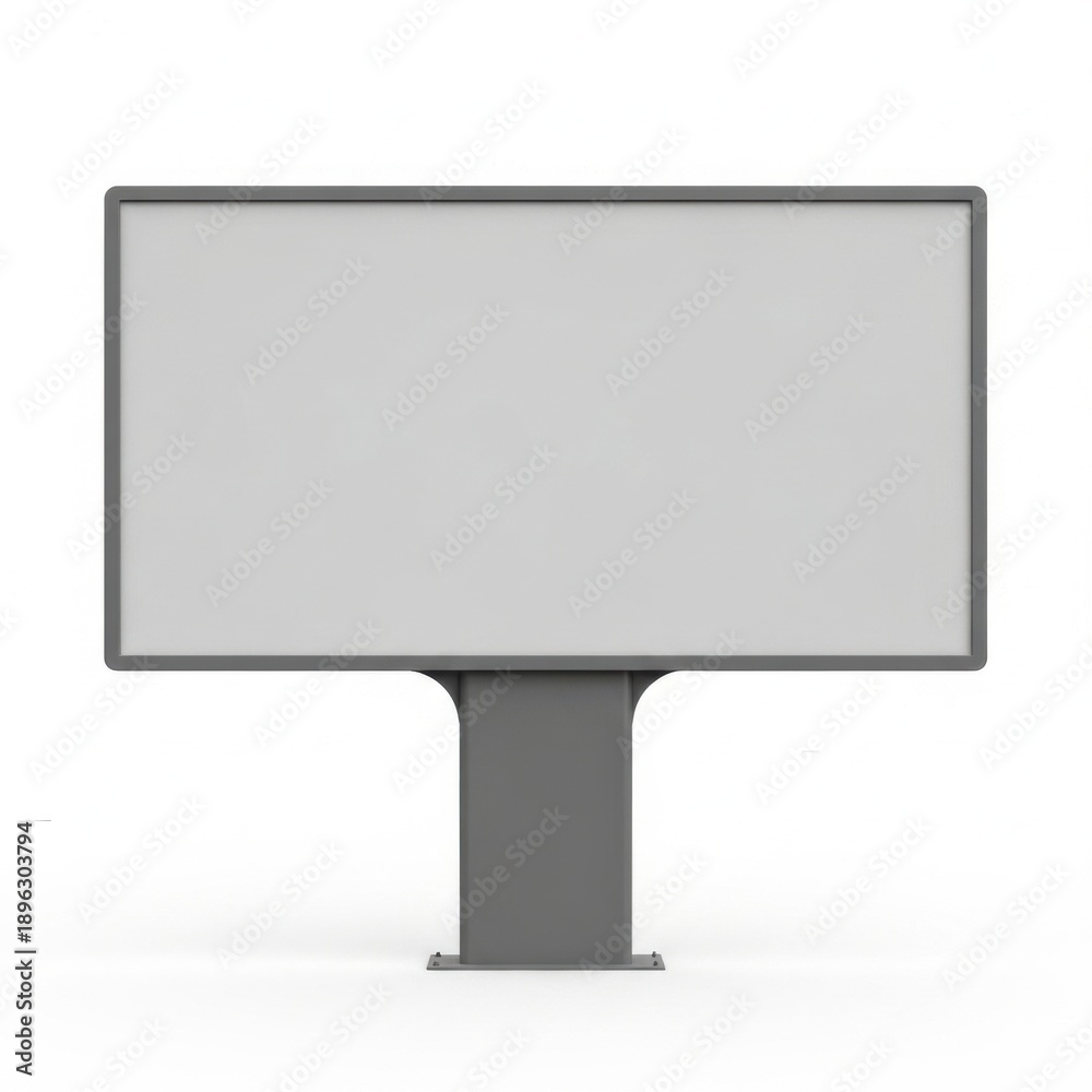 Obraz premium Blank digital signage display on stand isolated on white background