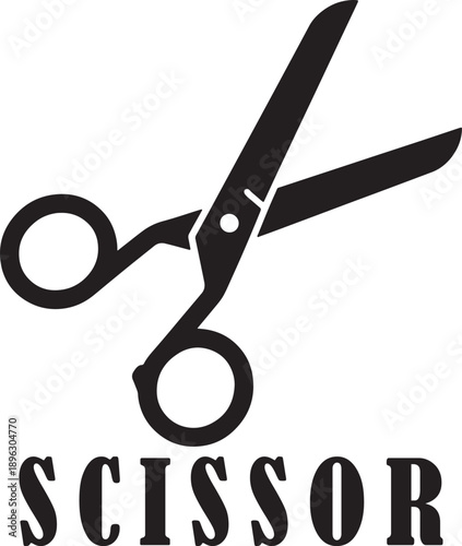 Cutting tool icon with handle and blades