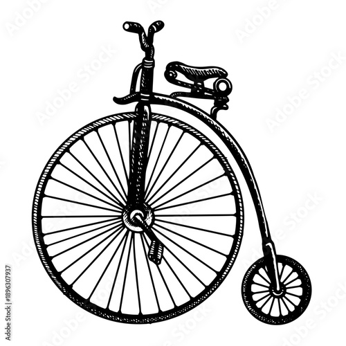 Vintage victorian velocipede bike