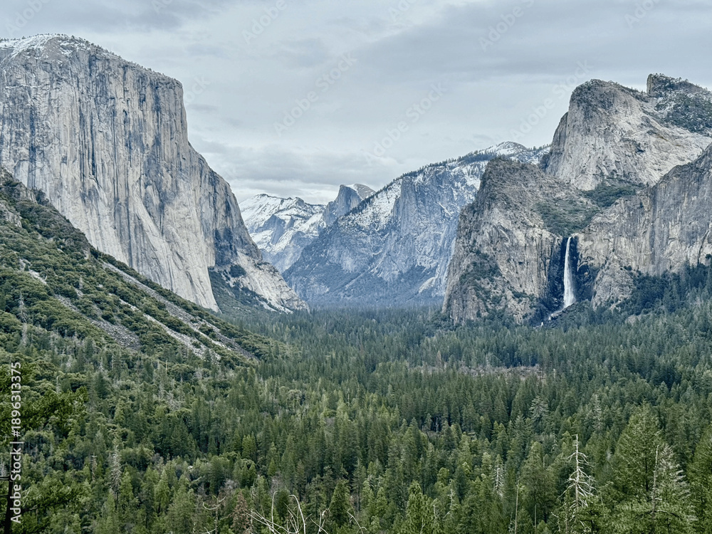 Obraz premium Full tunnel view of Yosemite Nation Park