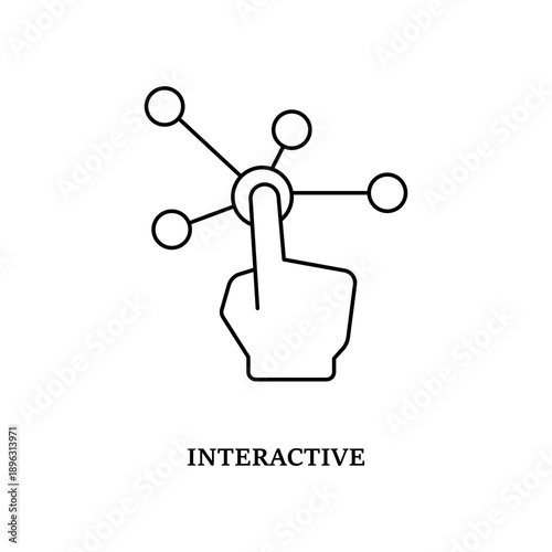 Simple Interactive icon for social media, app, and web design. Vector illustration, Eps 10.