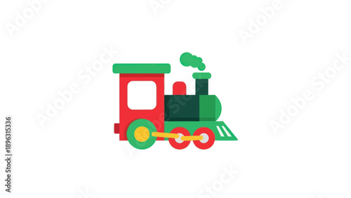 Colorful Toy Train Vector Illustration